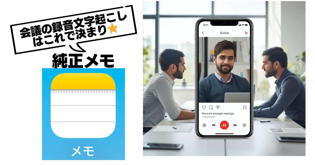 会議の文字起こしに困っていませんか？iPhoneの純正メモアプリだけで解決できます📱